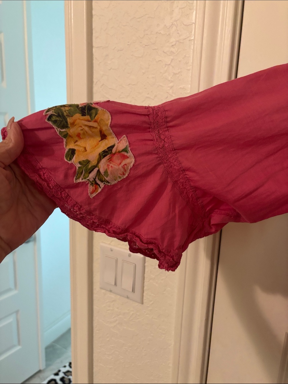 Magnolia Pearl Pink Floral Boho blouse - Picture 7 of 8